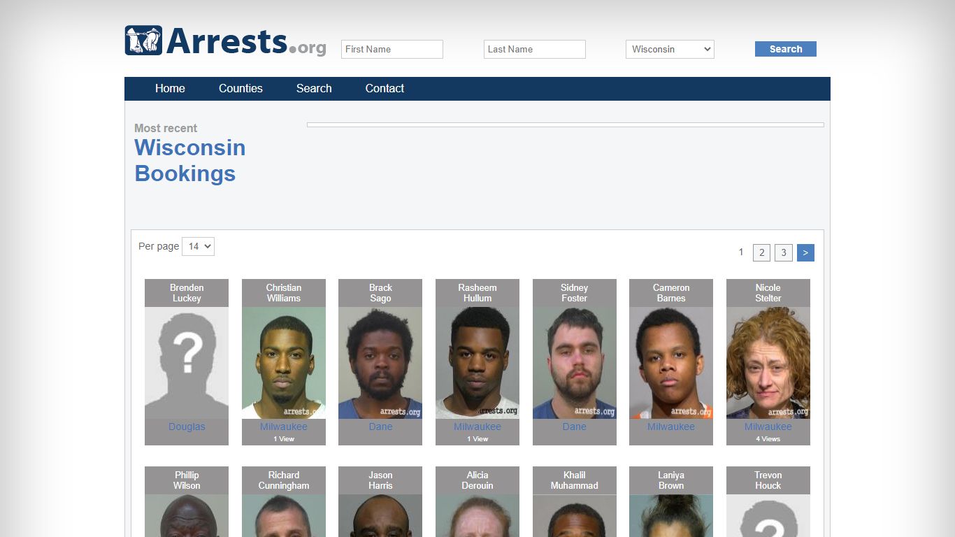 Wisconsin Arrests and Inmate Search